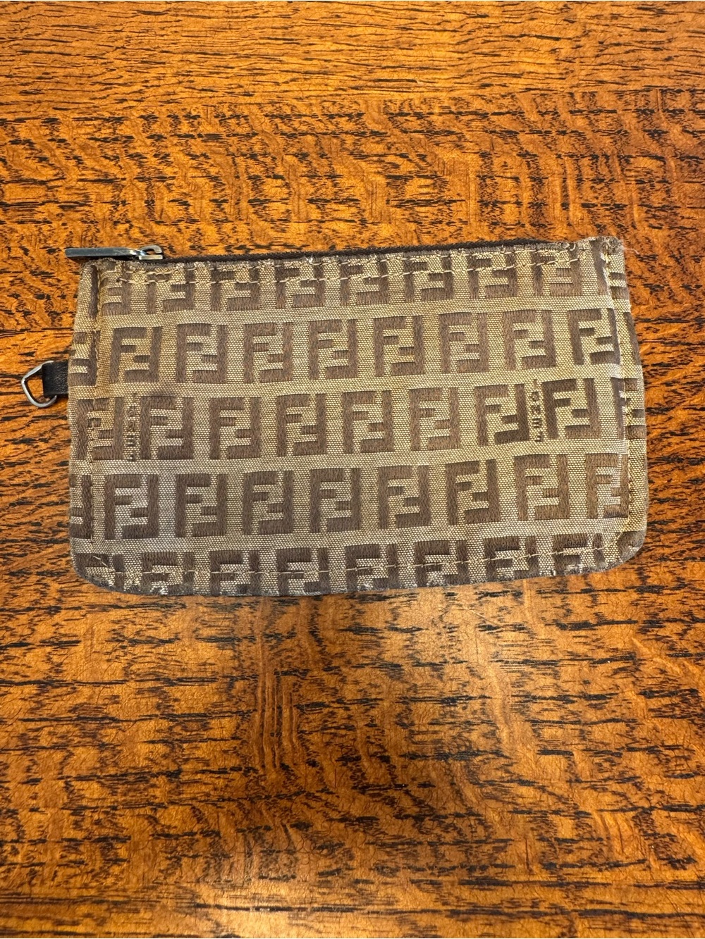 Fendi Vintage Zucchino Monogram Canvas Pouch